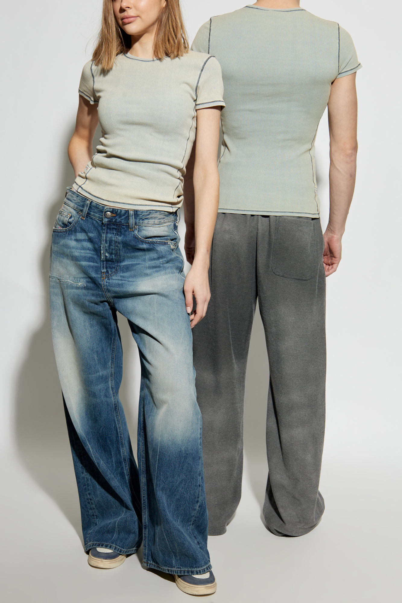 【送料&関税込】Diesel Top T-hans-a Grey Top T-HANS-A Diesel - Vitkac Canada